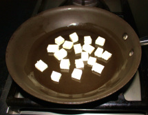 Place the paneer in the pan and sauté 