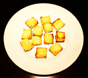 Baked paneer pieces 