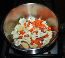 Add chopped vegetables 