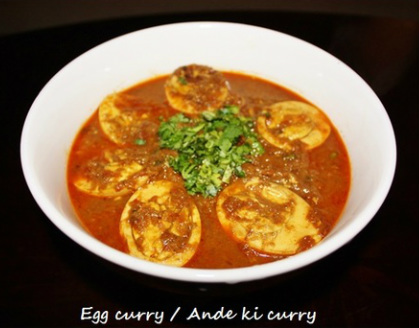  Egg curry with potatoes