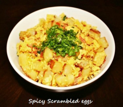 Spicy scrambled Eggs