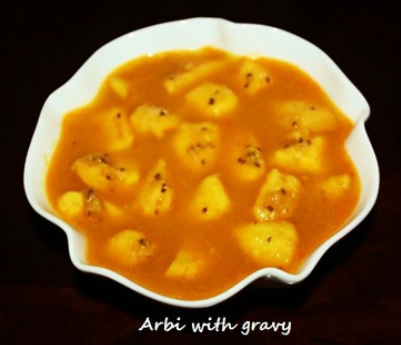 Arbi with gravy (Taro Root)