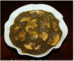Spinach with Mushroom curry / Palak with Mushroom curry