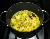 Pulao is cooked 