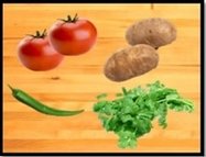 Potatoes, Tomatoes, Green Chili & Coriander leaves