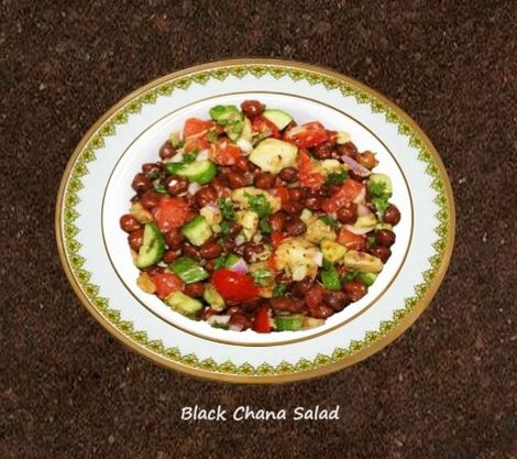Black chana salad
