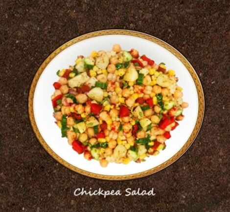 Chickpea salad   (Indian spicy chickpea salad)