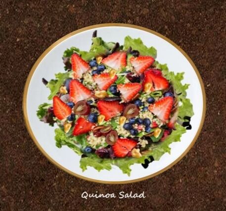    Quinoa Salad with Strawberries, Blueberries                                       and Grapes 