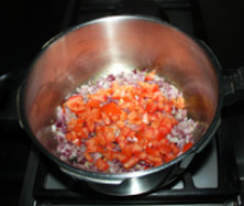  Add chopped tomates