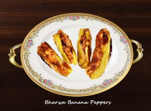 Bharwa Banana Peppers/ Stuffed Bananana Pepperrs