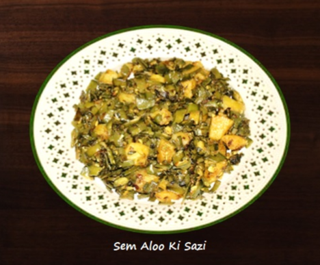 Sem Aloo ki sabzi (Flat Beans)