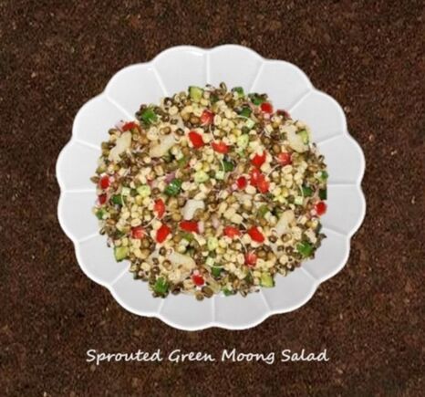  Sprouted Green Moong salad